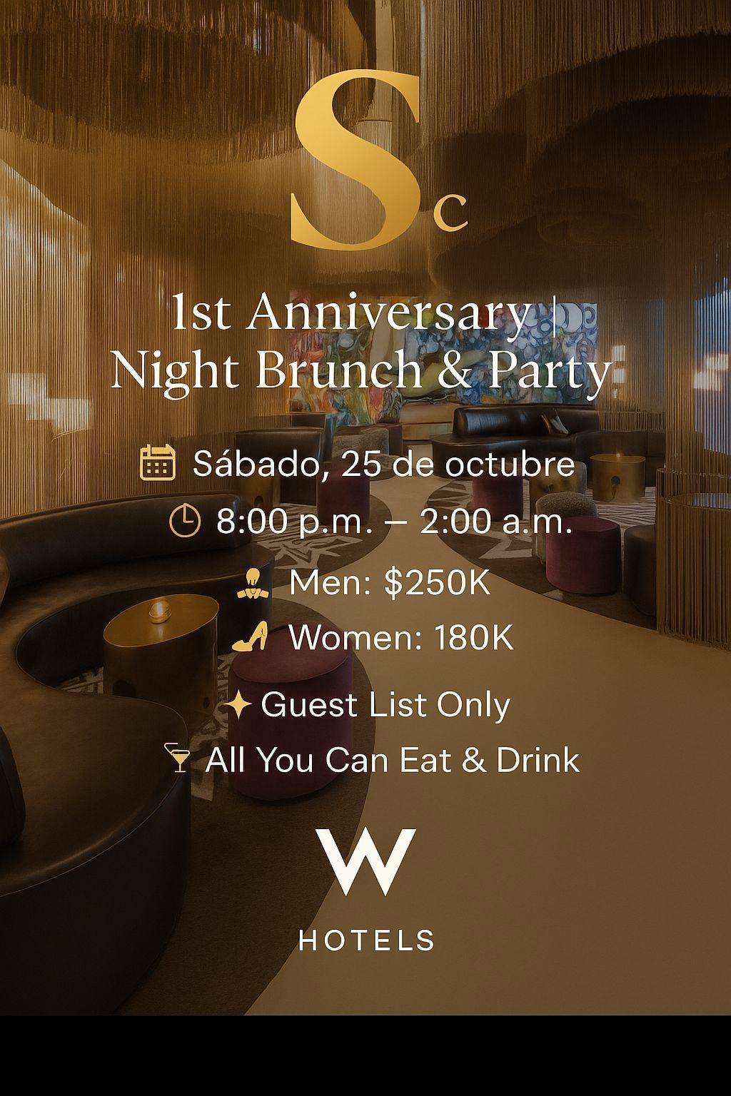 🥂 Sclub 1st Anniversary | Brunch & Party @ Hotel W-f73a16c0-234f-4bc4-8d00-810b650c7913